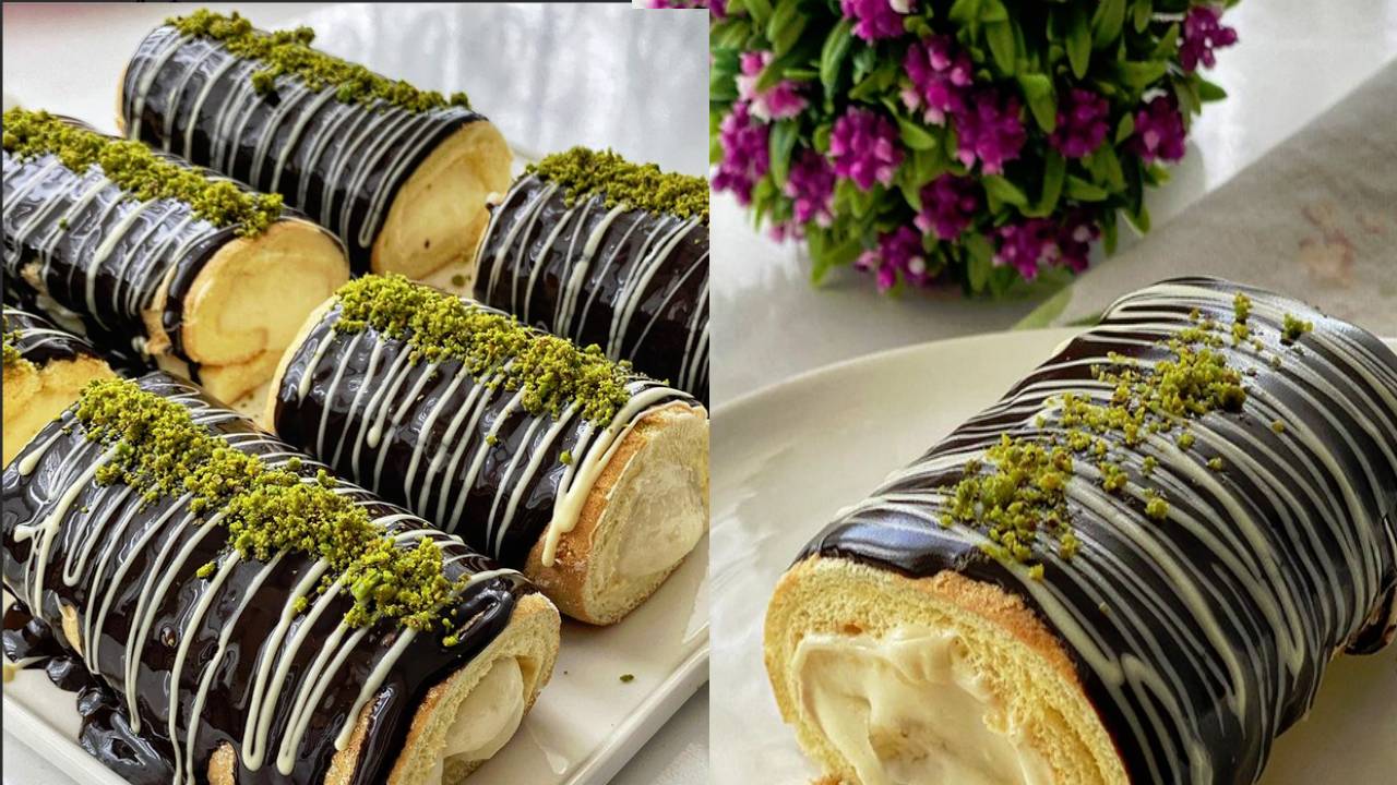 Sararken kesinlikle kırılmıyor! Pastane usulü çok kolay mini rulo yaş yasta tarifi